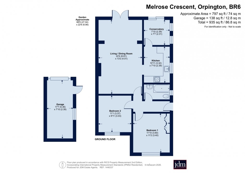 Floorplan for Orpington, Kent