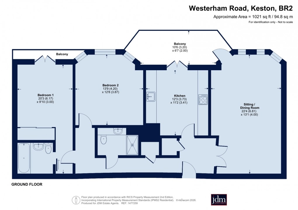 Floorplan for Keston, Kent