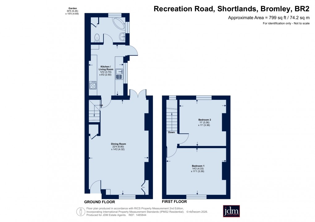Floorplan for Shortlands, Bromley, Kent