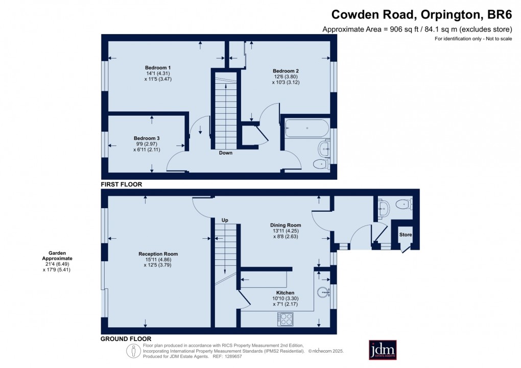 Floorplan for Cowden Road, Orpington, Kent
