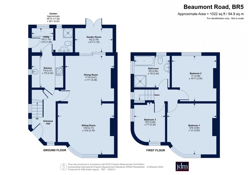 Floorplan for Beaumont Road, Petts Wood, Kent