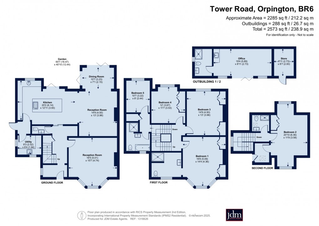 Floorplan for Tower Road, Orpington, Kent
