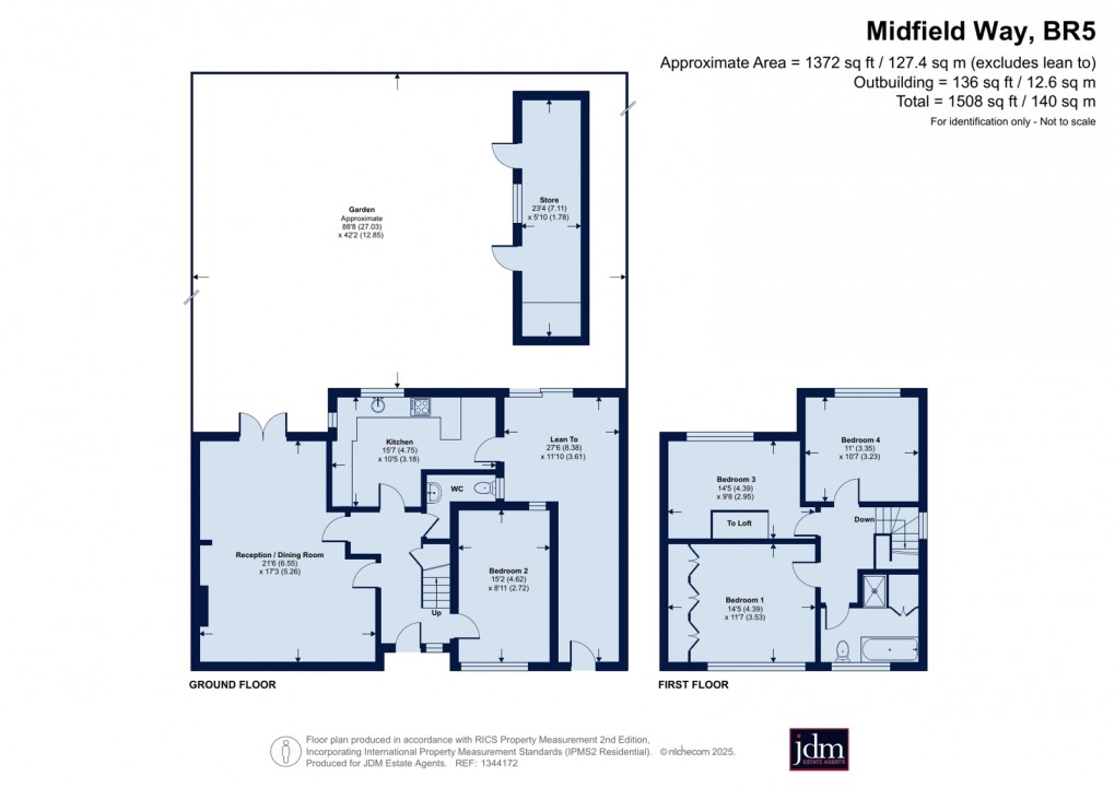 Floorplan for Midfield Way, Orpington