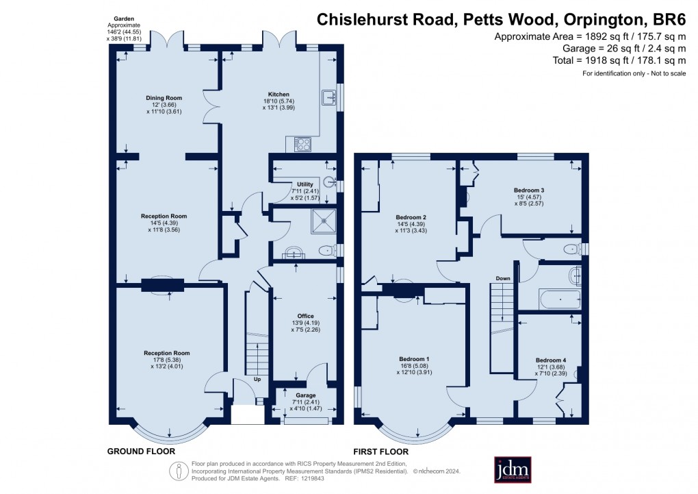 Floorplan for Petts Wood, Orpington