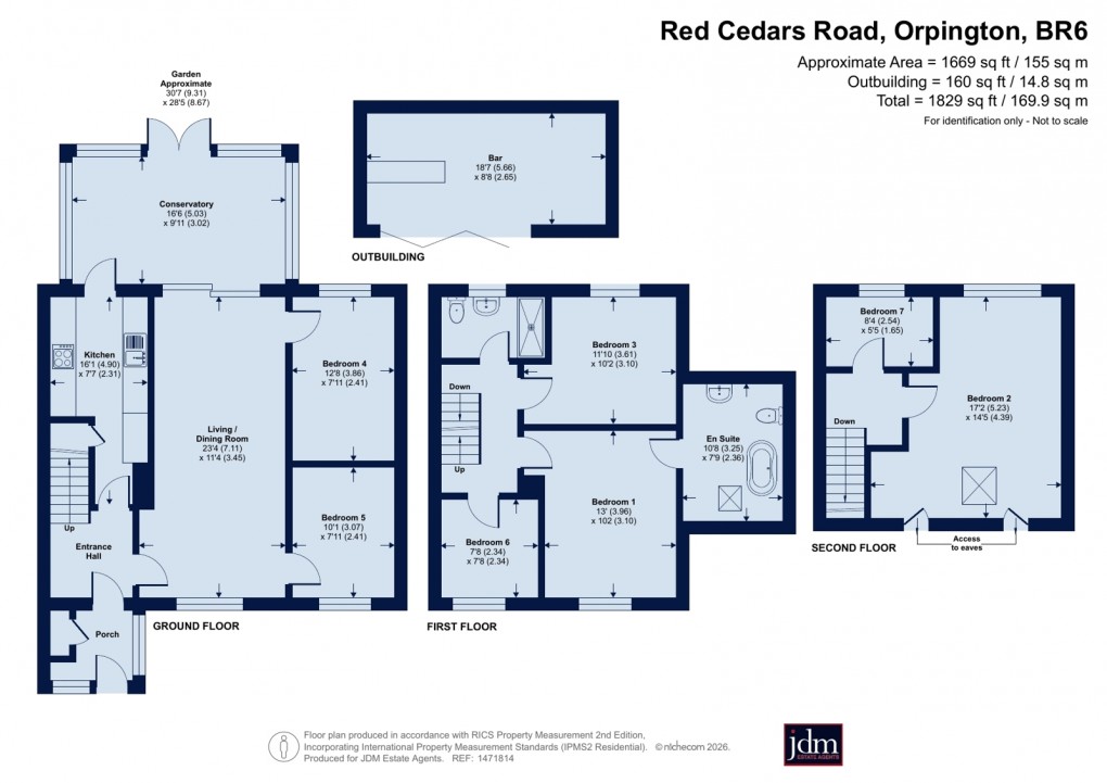 Floorplan for Red Cedars Road, Orpington