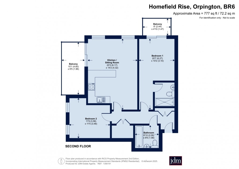 Floorplan for Homefield Rise, Orpington, Kent