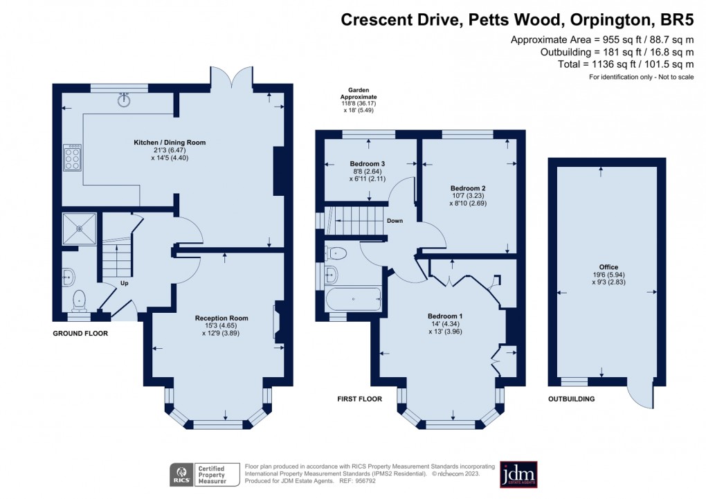 Floorplan for Petts Wood, Kent