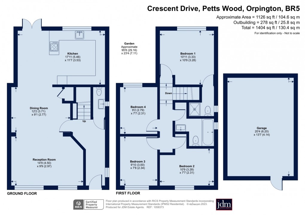 Floorplan for Petts Wood, Orpington