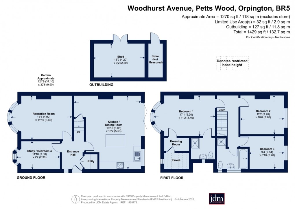 Floorplan for Petts Wood, Orpington