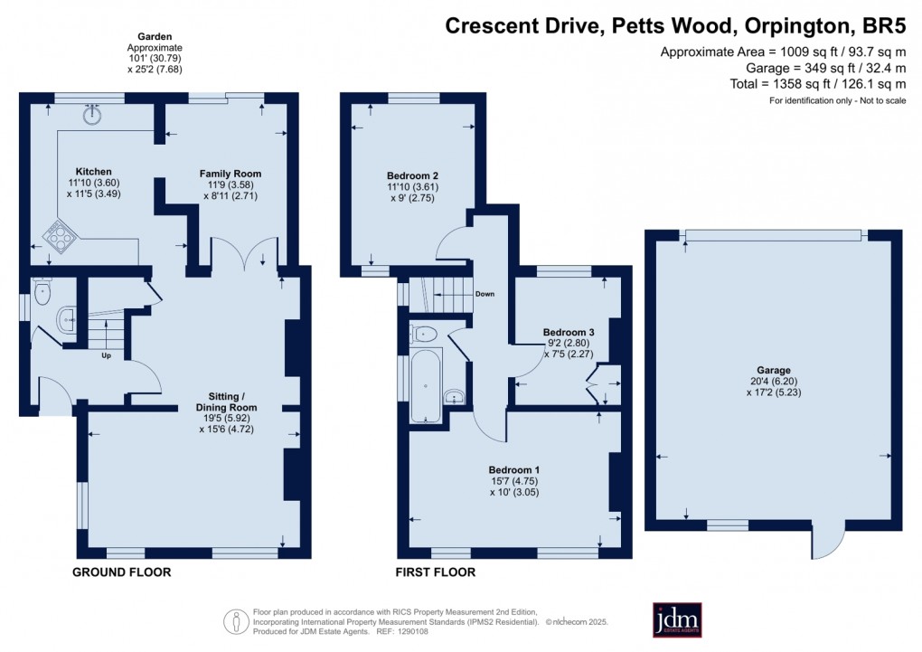 Floorplan for Petts Wood, Orpington