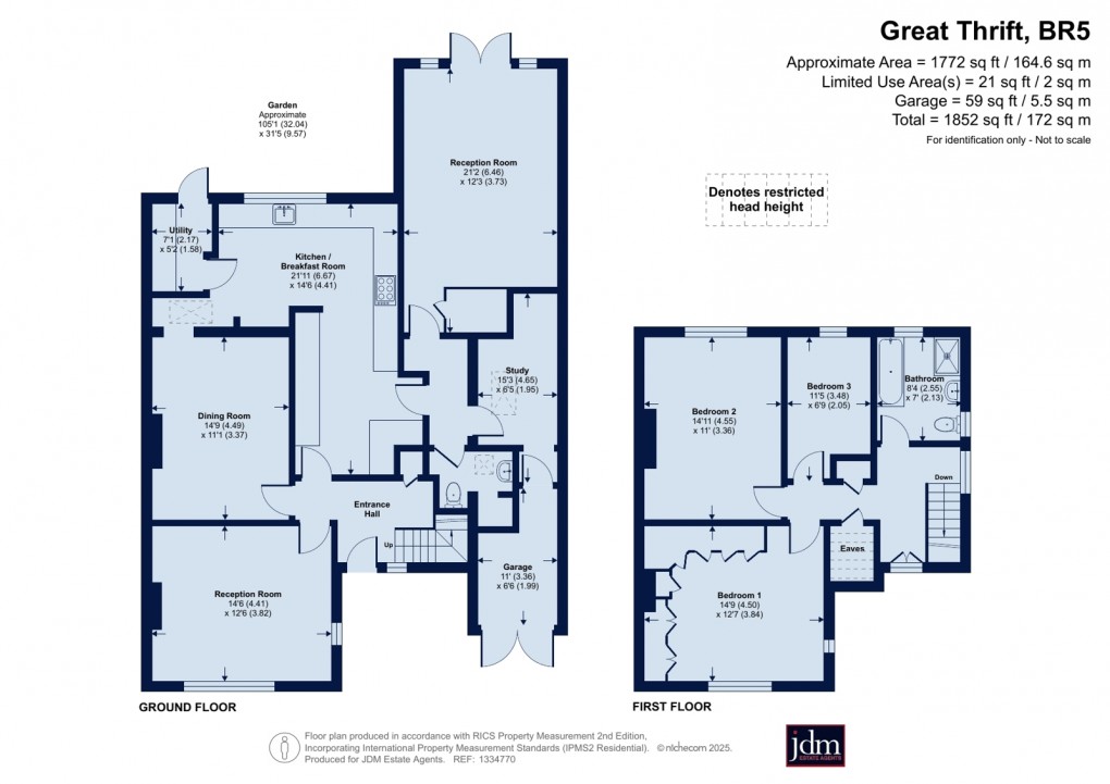 Floorplan for Great Thrift, Petts Wood, Kent