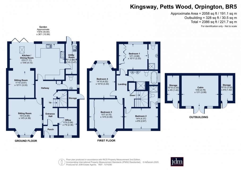 Floorplan for Petts Wood, Orpington