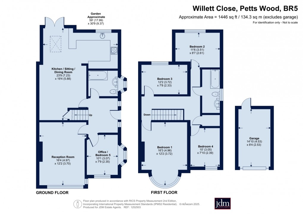 Floorplan for Willett Close, Petts Wood