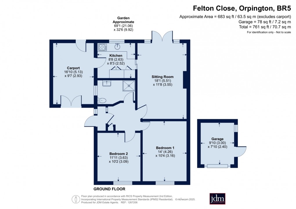 Floorplan for Petts Wood, Orpington