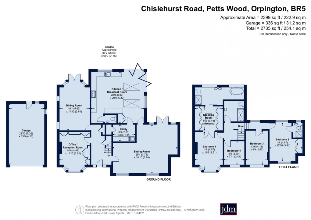 Floorplan for Petts Wood, Kent