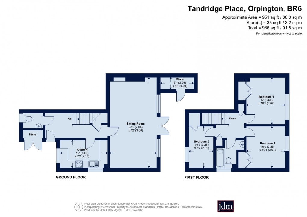 Floorplan for Tandridge Place, Orpington, Kent