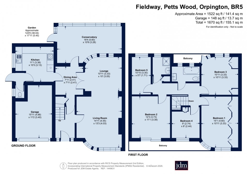 Floorplan for Petts Wood, Orpington
