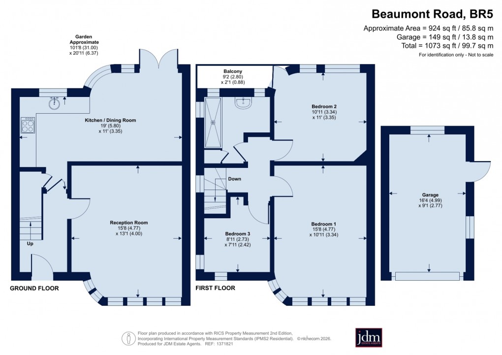 Floorplan for Petts Wood, Orpington