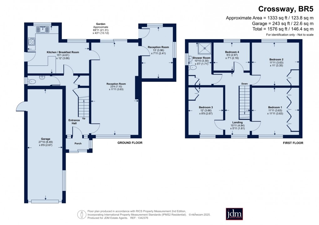 Floorplan for Petts Wood, Orpington, Kent