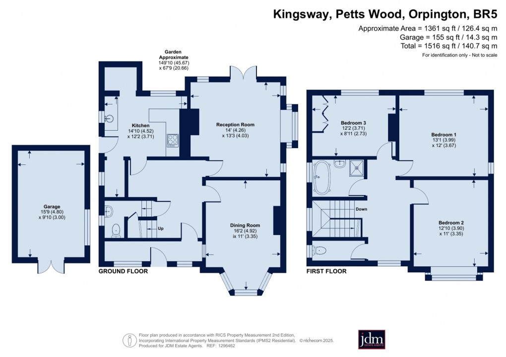 Floorplan for Petts Wood, Orpington