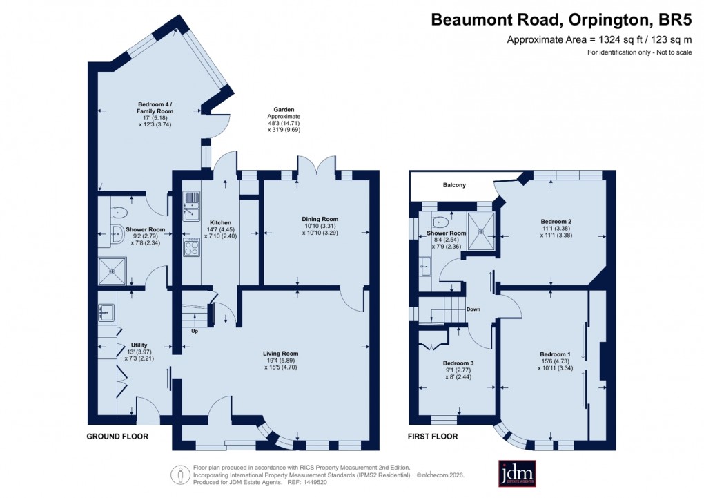 Floorplan for Petts Wood, Orpington
