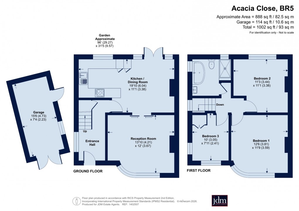 Floorplan for Petts Wood, Kent