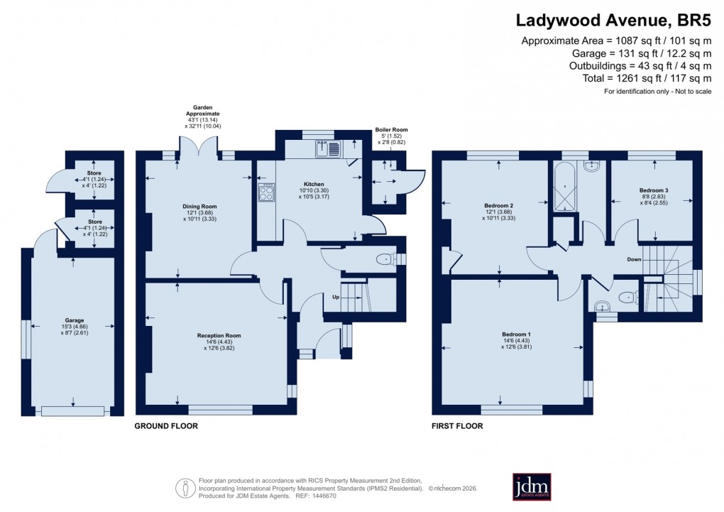 Floorplan for Ladywood Avenue, Petts Wood, Kent