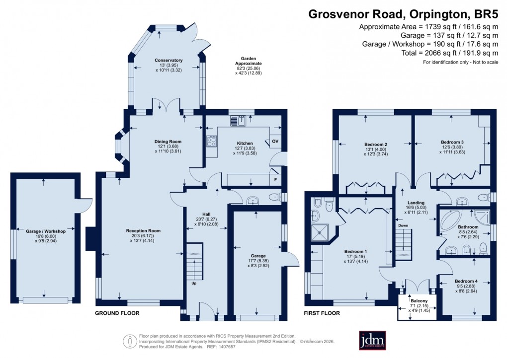 Floorplan for Grosvenor Road, Petts Wood, Orpington