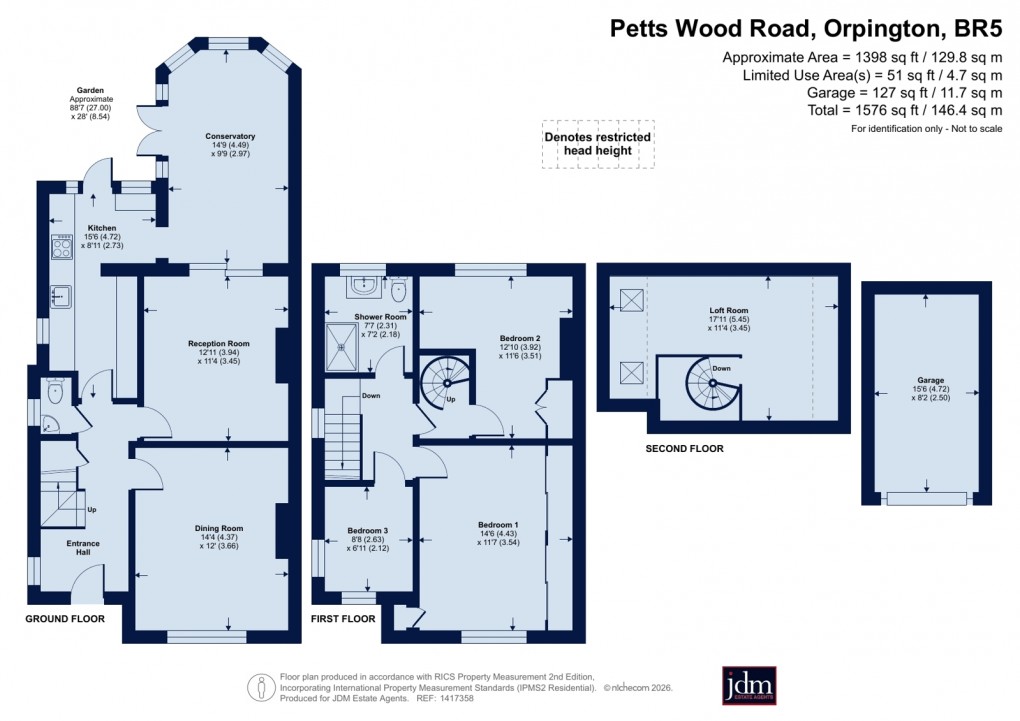 Floorplan for Petts Wood, Orpington