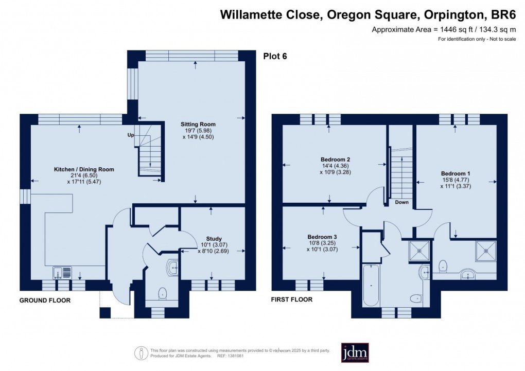Floorplan for Oregon Square, Orpington