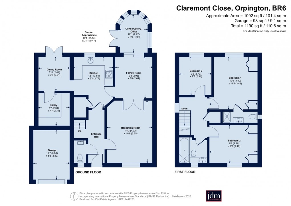 Floorplan for Orpington, Kent