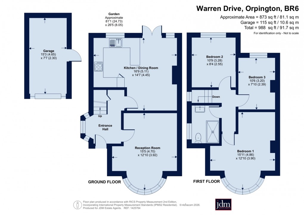 Floorplan for Orpington, Kent
