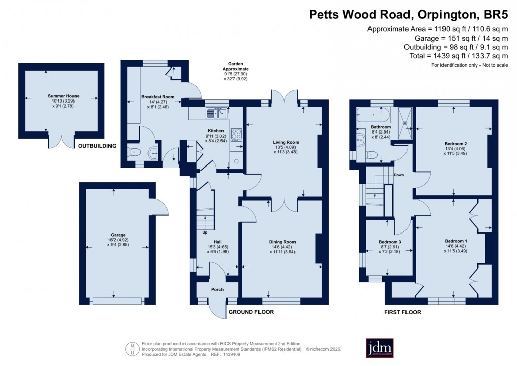 Floorplan for Petts Wood, Orpington
