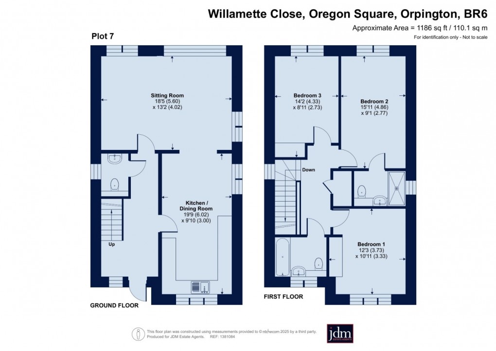 Floorplan for Oregon Square, Orpington
