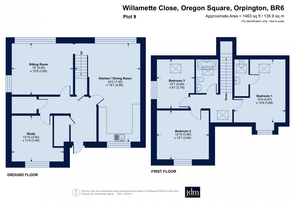Floorplan for Oregon Square, Orpington