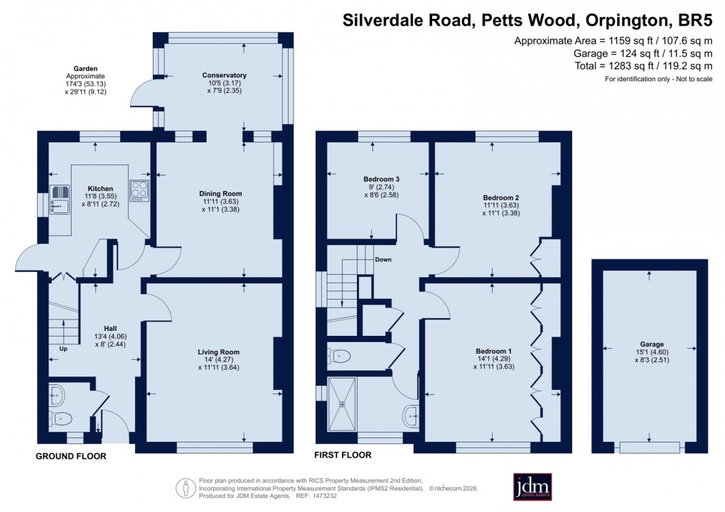 Floorplan for Petts Wood, Orpington