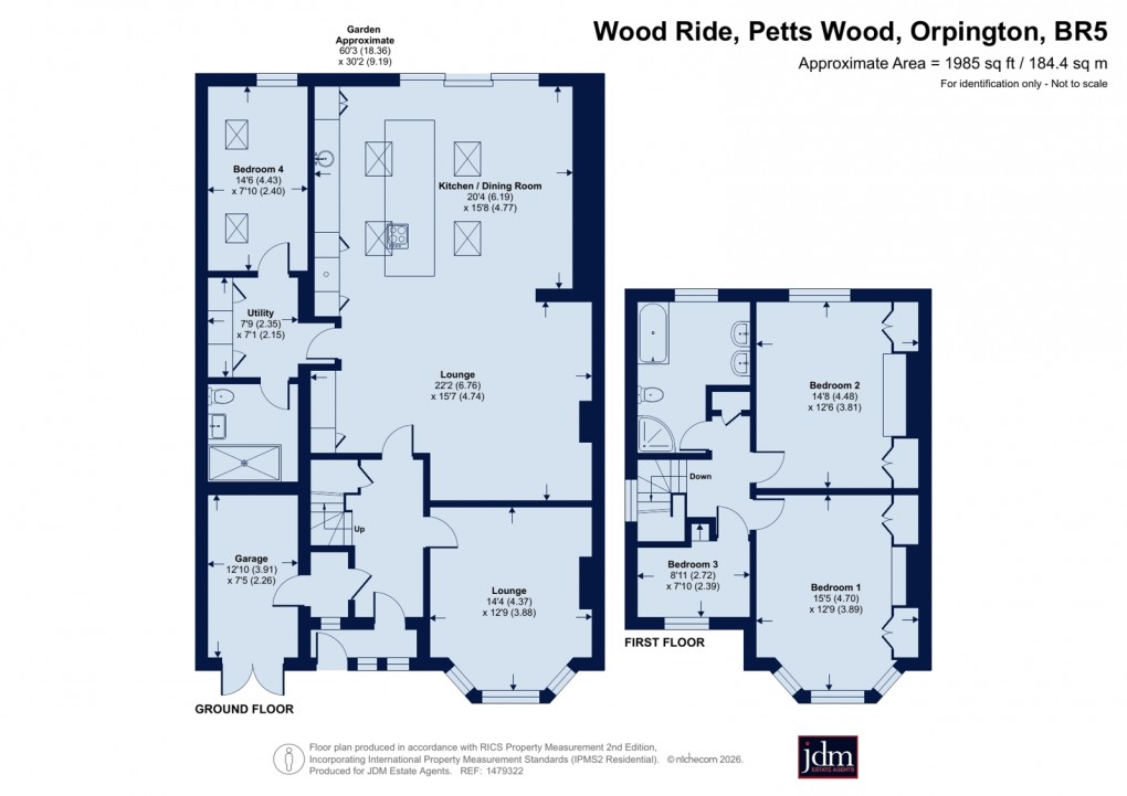 Floorplan for Petts Wood, Orpington, Kent
