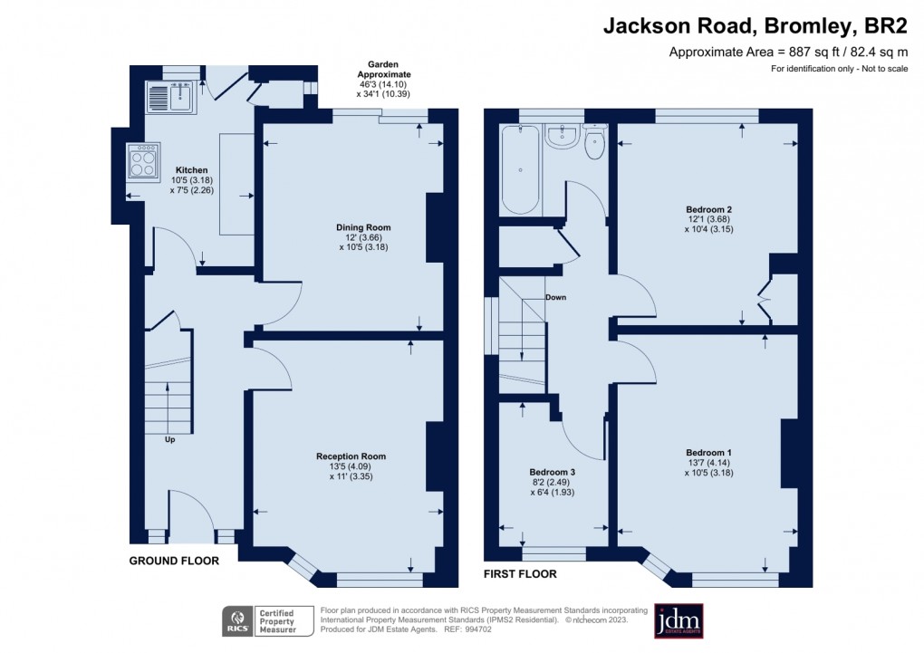 Floorplan for Jackson Road, Bromley, Kent