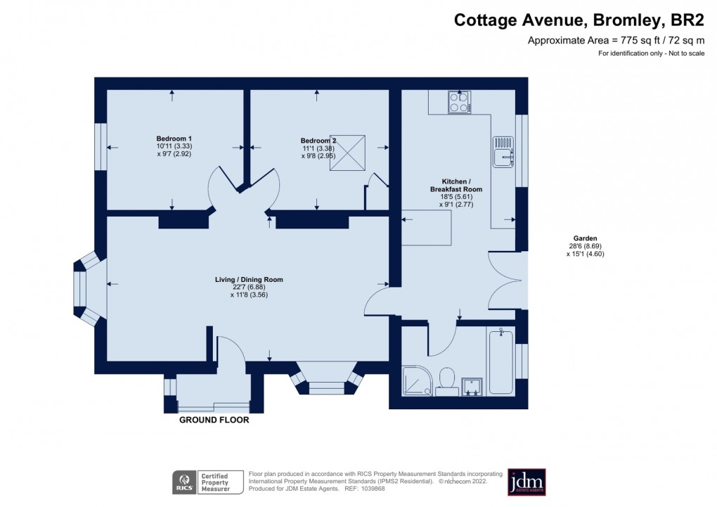 Floorplan for Cottage Avenue, Bromley, Kent