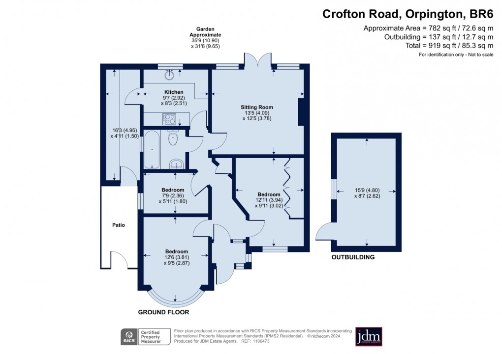 Floorplan for Crofton Road, Orpington, Kent