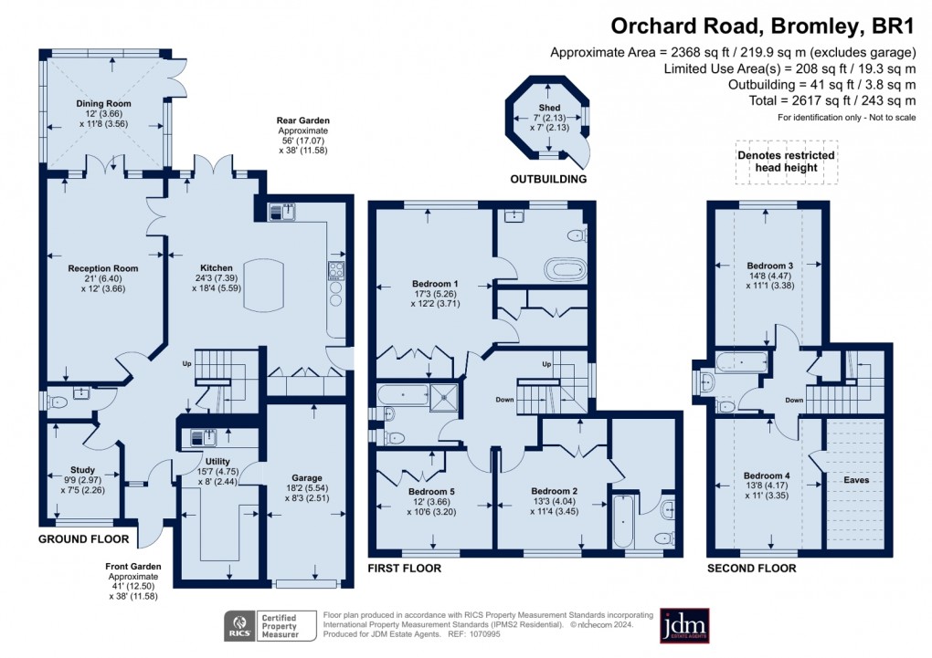 Floorplan for Orchard Road, Bromley, Kent