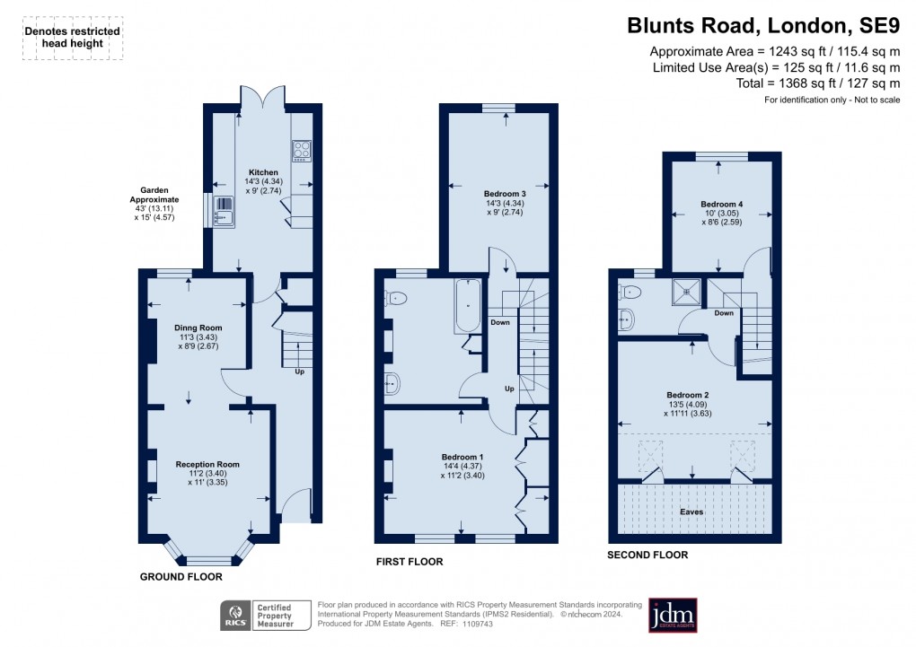 Floorplan for Blunts Road, Eltham, London