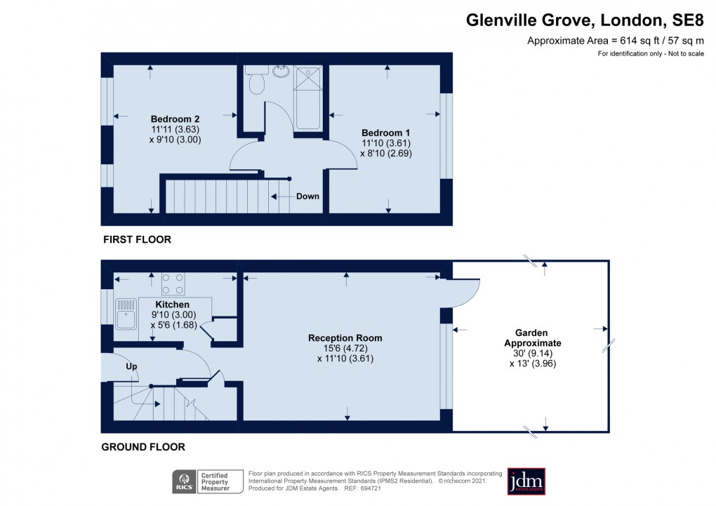 Floorplan for Glenville Grove, New Cross, London