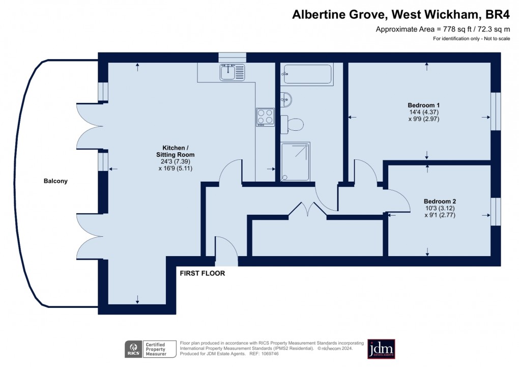 Floorplan for Albertine Grove, West Wickham, Kent