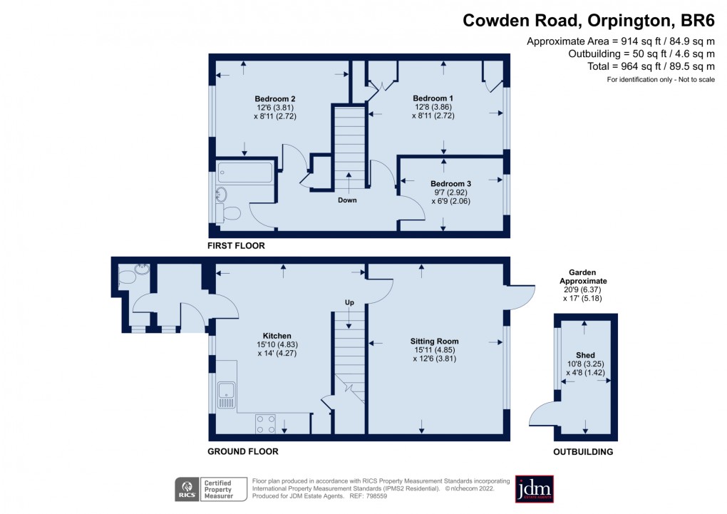 Floorplan for Cowden Road, Orpington, Kent